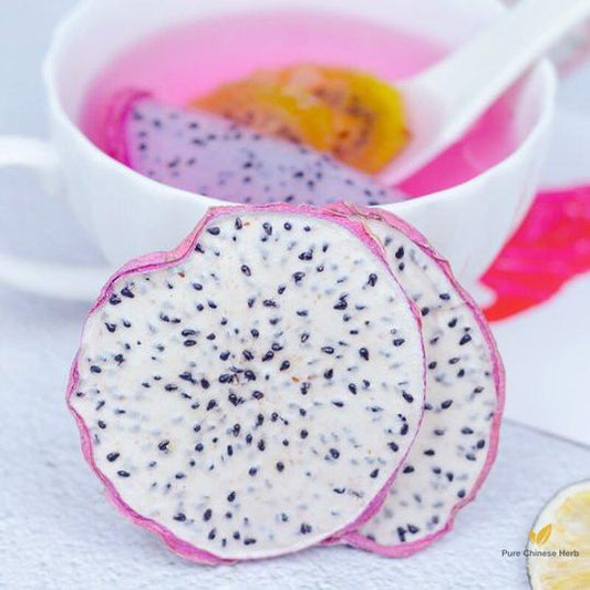 Natural White Pitaya Slices | Dried Dragon Fruit Wheels | Bái Huǒ Lóng Guǒ Gān Piàn-Pure Chinese Herb™